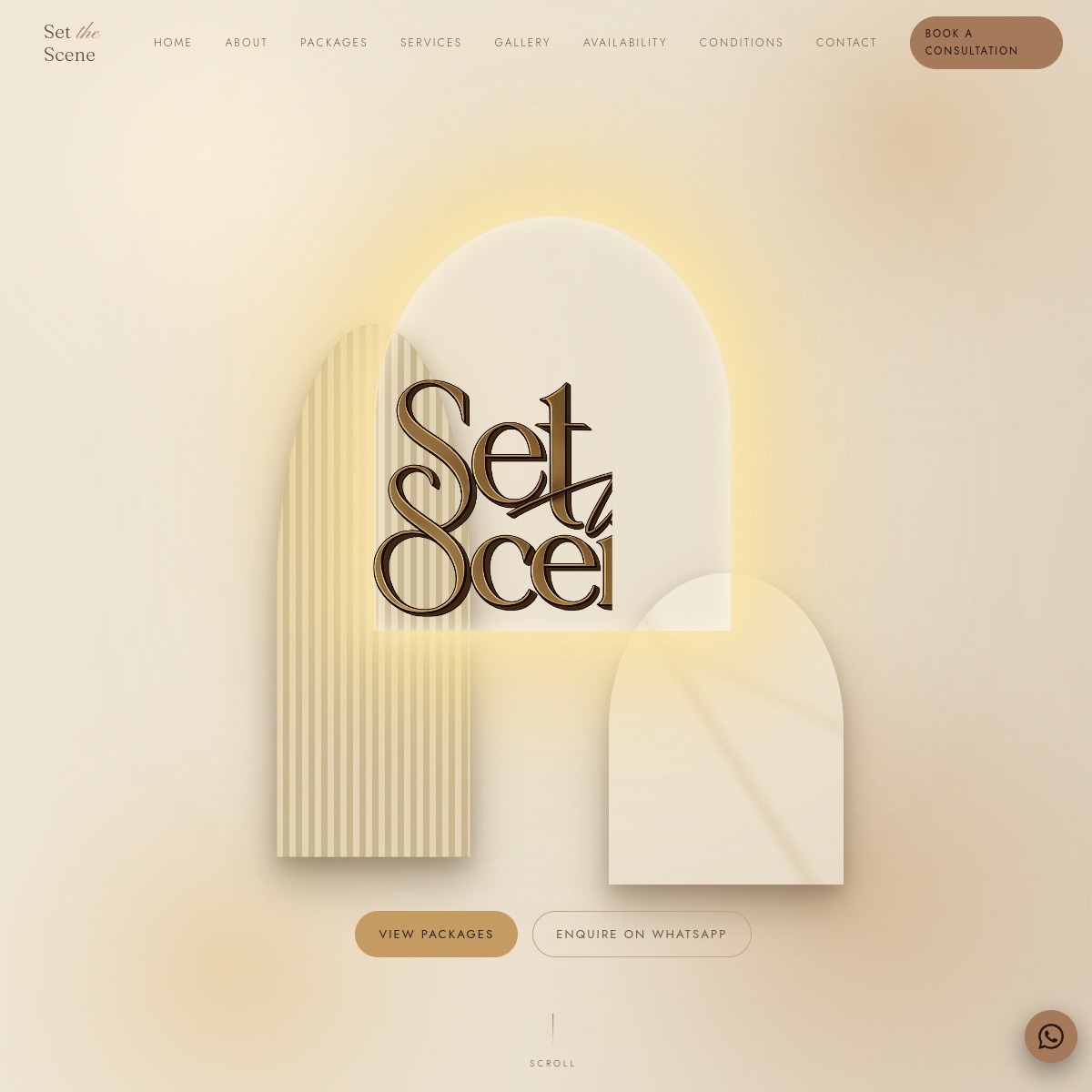 Set the Scene, Event styling & booking site